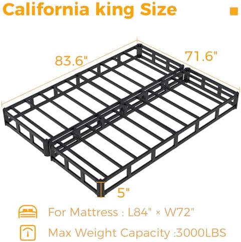 Split California King Box Spring 5 Inch Low Profile