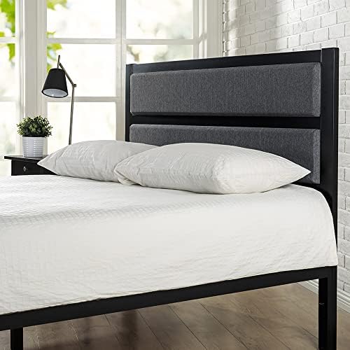 Zinus Modern Studio Upholstered Metal Headboard, Full
