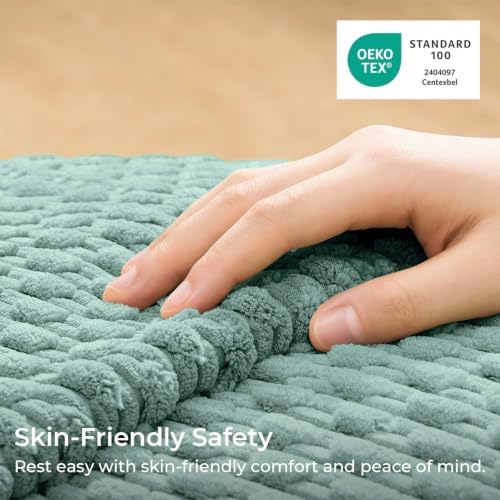 Kevin Textile Soft Corduroy 20x20 Inch Pillow Covers 2 Pack, Dusty Green