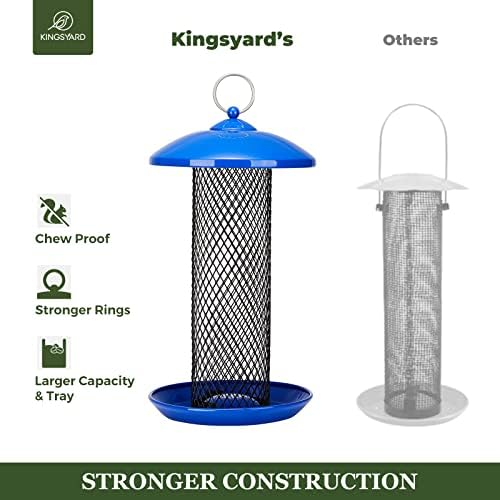 Kingsyard Wild Bird Feeders for Outdoors Hanging, All Metal