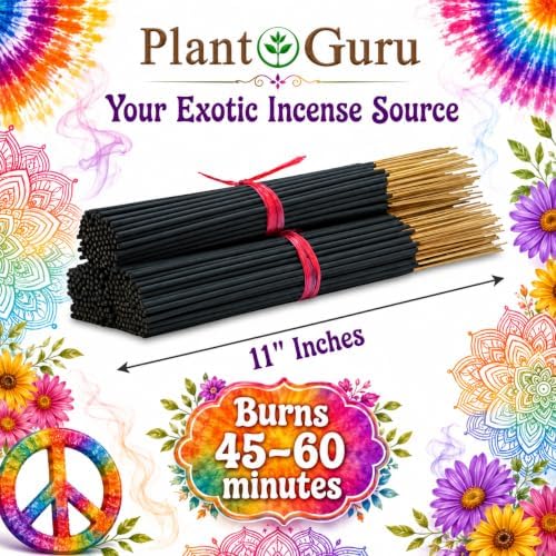 Japanese Cherry Blossom Incense Sticks 11" - 1 Bundle 85 to 100 Sticks - Smooth and Clean Long Burn Time, 45 to 60 Minutes.