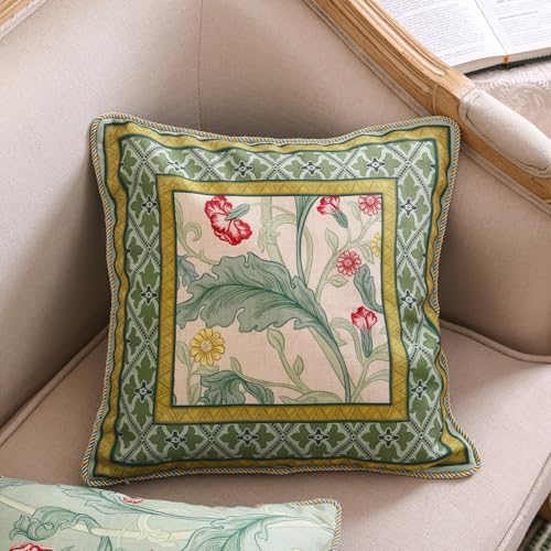 patdrea Designer French Vintage Throw Pillow Cover,18"x18"