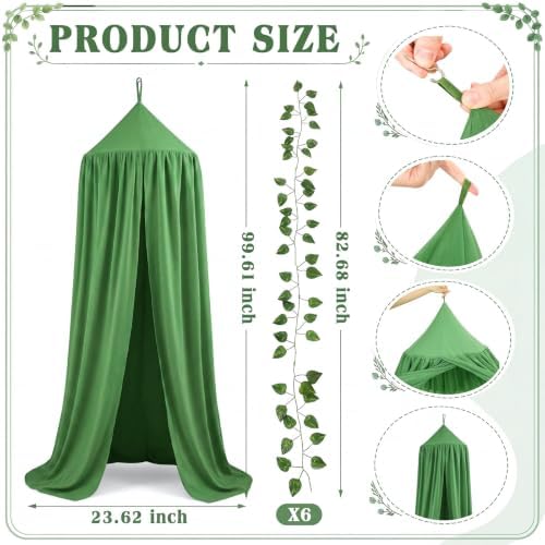 Mindsoft Reading Corner Decoration with Canopy Tent and 6 Ivy Vines