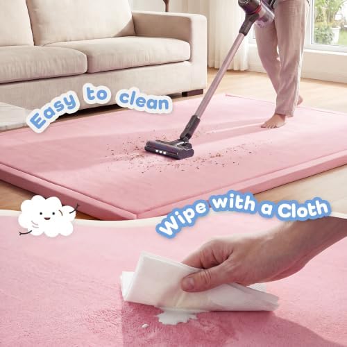 1.3" Thick Baby Play Mat for Floor,39x59 Memory Foam Tummy Time Mat