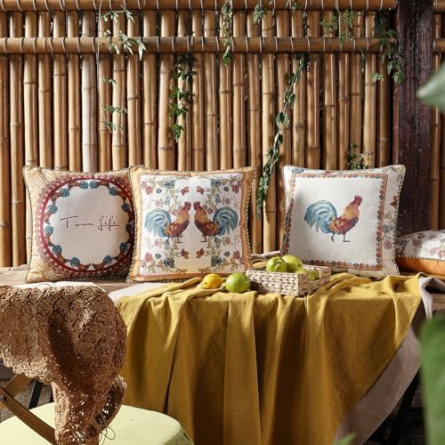 patdrea Designer French Vintage Pillow Cover,18"x18",Set of 2