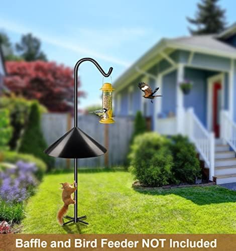 Garbuildman Squirrel Baffle Accessory for Bird Feeder Pole, Pole Mounted Buckle Stopper for Bird House Guard, 1 Pack (Baffle Not Included)
