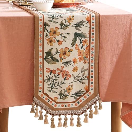 bilin gaier Designer Elegant French Vintage Table Runner,87"x12"