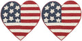Lightnpro Heart‑Shaped Beaded Placemats Set of 2 – 13 Inch Red White Blue Charger Mats, Handcrafted Artisan Table Accessories, Decorative Table Décor for Independence Day & Memorial Celebrations