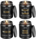 AOOVOO Scented Candles for Men - 4 Pack Candles for Home Scented