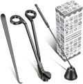 calary Candle Wick Trimmer, Candle Snuffer and Wick Dipper & Candle Accessory Set, 3 in 1 Candle Care Kit for Candle Lover (Black)