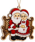 Santa and Mrs. Claus Christmas Tree Ornament 2026, Vintage Christmas Ornament, Traditional Christmas Decor, Cute Holiday Ornament, for Women, Friends, Family