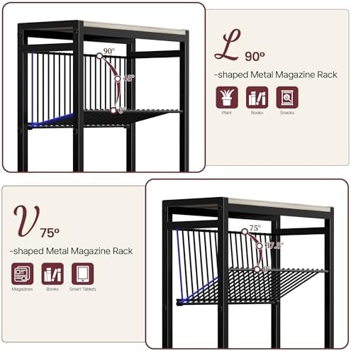 Narrow Side Table, 3-Tier End Table, Small Nightstand
