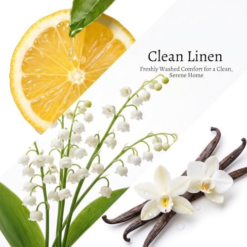 COCORRÍNA Clean Linen Reed Diffuser Refill, 3.38 fl oz, 6 Reeds