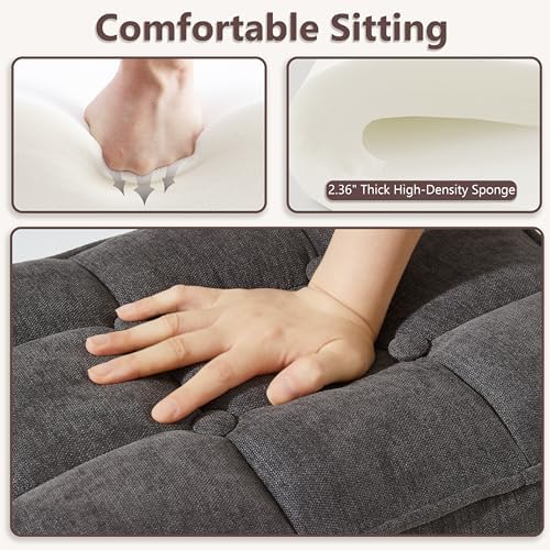 Royal Windsor Vanity Stool,Small Makeup Chair with Metal X Legs