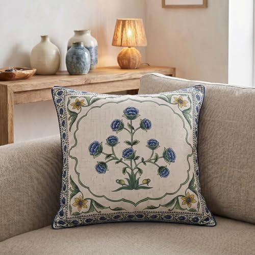 patdrea Designer French Vintage Throw Pillow Cover,18"x18"