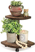 Tikea Wood Riser for Decor, 2-Tier Farmhouse Display Riser Counter Shelf