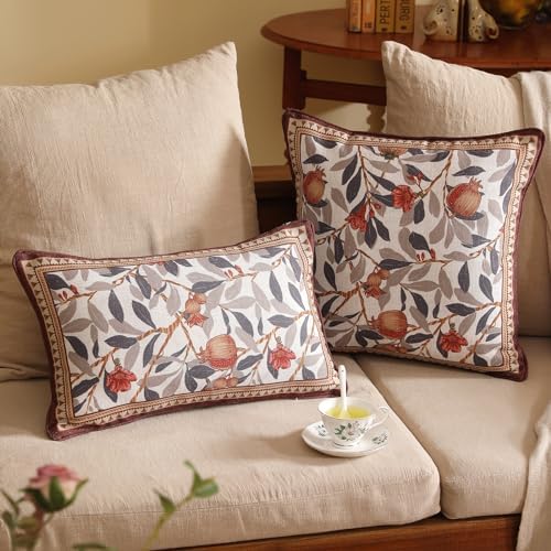 patdrea Designer French Vintage Throw Pillow Cover,12"x20",Set of 2