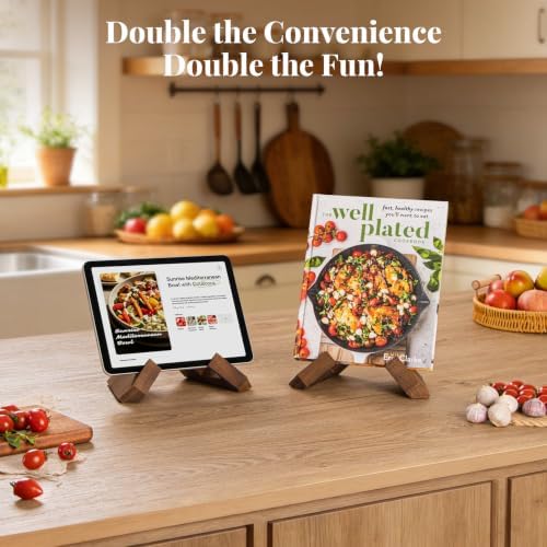 PUERSI Cookbook Stand for Kitchen, Recipe Book Holder for Kitchen Counter
