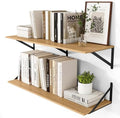 Heimlove 36W x 12D Deep Floating Shelves Set of 2 Oak