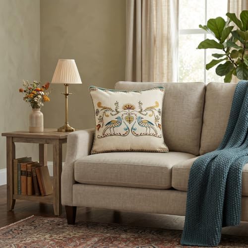 patdrea French Vintage Square Throw Pillow Cover,18"x18",Set of 2