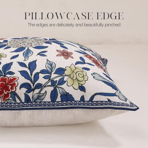 patdrea Designer French Vintage Floral Throw Pillow Cover,18"x18"