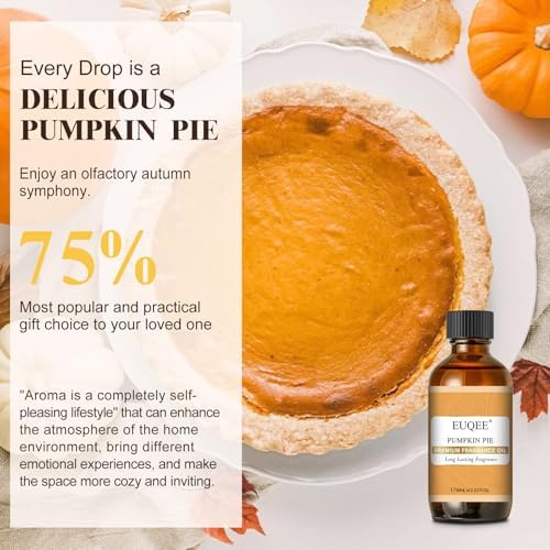 EUQEE Pumpkin Pie Fragrance Oil for Diffuser(2.02 Fl oz/60 ml)