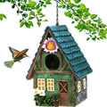 WUWEOT Garden Bird House for Outdoors, Clearance Hanging Bird Nest, Colorful Decorative Cute Resin Birdhouses for Outside Indoors Garden Backyard Decor, Gift for Bird Lovers