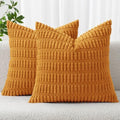 MIULEE Fall Decorative Throw Pillow Covers 16x16 Burnt Orange Pack of 2