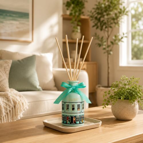 COCORRÍNA Reed Diffuser - Coconut Beach 6.76 fl oz Reed Diffuser with 8 Sticks Home Fragrance Bathroom Shelf Decor (Festive House Collection)