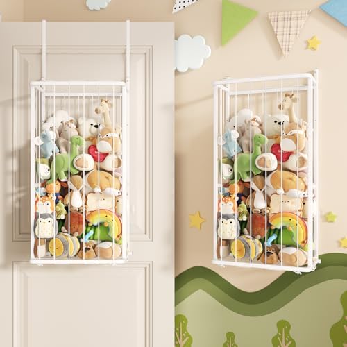 Stuffed Animal Storage, Wall & Door Mounted Plush Toy Organizer