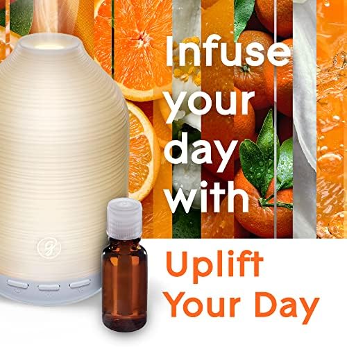 Glade Essential Oil Diffuser Refill, Use with Cool Mist Aromatherapy Diffuser, Air Freshener for Home, Uplift Your Day Scent with Notes of Orange & Neroli, 0.56 Fl Oz