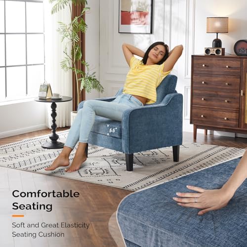 VINGLI Accent Chair, Chenille Upholstered Armchair, 380 LBS, Living Room