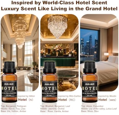 Hotel Collection Luxury Scent Diffuser Oils Set, 6 Scents