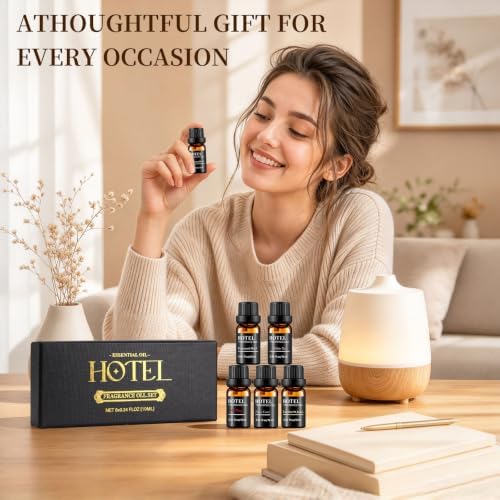 Hotel Collection Luxury Scent for Diffuser Oils Set Inspired by Iconic 5-Star Hotels- Aromatherapy Essential Oils for Diffuser & Home Scenting