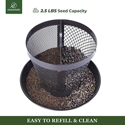 Kingsyard Rain-Resistant Metal Mesh Bird Feeder for Outdoor Hanging