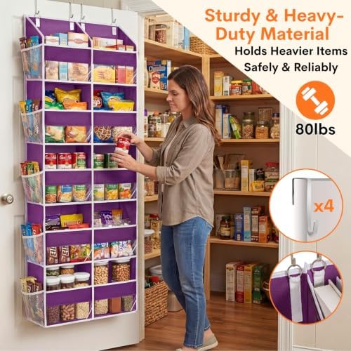 5-Tier Over Door Organizer, 10-Compartment Wide Storage Rack