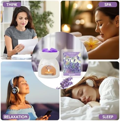 SCENTORINI Wax Melts Wax Cubes, Lavender Wax Melts for Sleep, 4 * 1.25oz