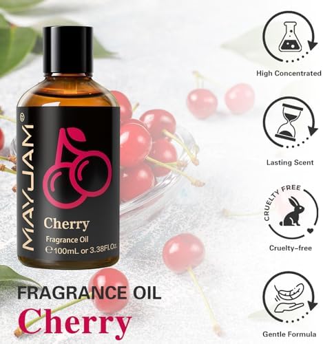 MAYJAM Cherry Fragrance Oil for Diffusers for Home, 3.38FL.OZ