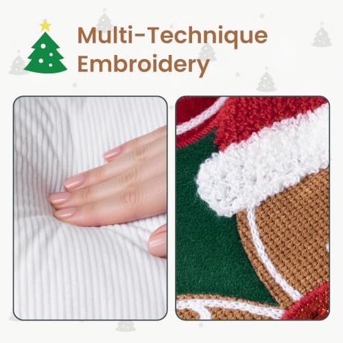 AELS Gingerbread Man & Christmas House Pillow Set, Holiday Throw Pillows