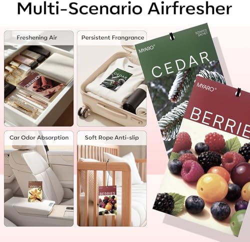 MYARO 20 Pack Assorted Warm Scented Sachets, Closet Deodorizer Freshener