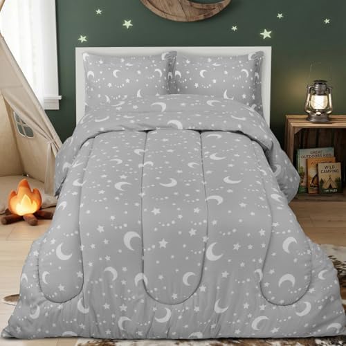 Utopia Bedding 3 Pc Kids Twin Comforter Set, Moon Star