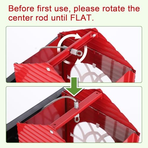 Gbekery Squirrel Proof Bird Feeders, 5LB Capacity, Weight-Activated, Red
