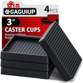 Non Slip Furniture Pads Square, 3" 4PCS Furniture Coasters for Wood Floors