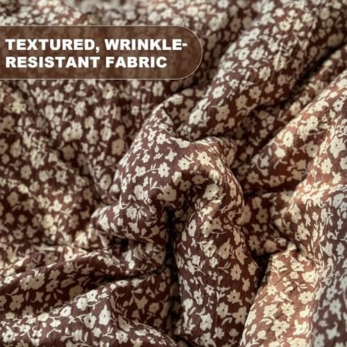 Vintage Ruffled Duvet Cover Queen Size 3 Pcs Set,90"×90" Bedding
