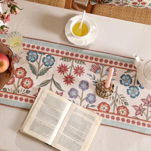 bilin gaier Designer Vintage French Small Table Runner,63"x12"