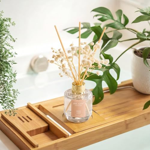 Airkeep Reed Diffuser Set of 3,Fresh Linen Ocean Mist&Sea Salt Citrus Lemon Oil Reed Diffusers for Bedroom Living Room Office Aromatherapy Oil Reed Diffuser for Gift 50ml x 3