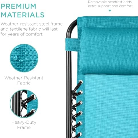 Best Choice Products Zero Gravity Chair Recliner, Peacock Blue