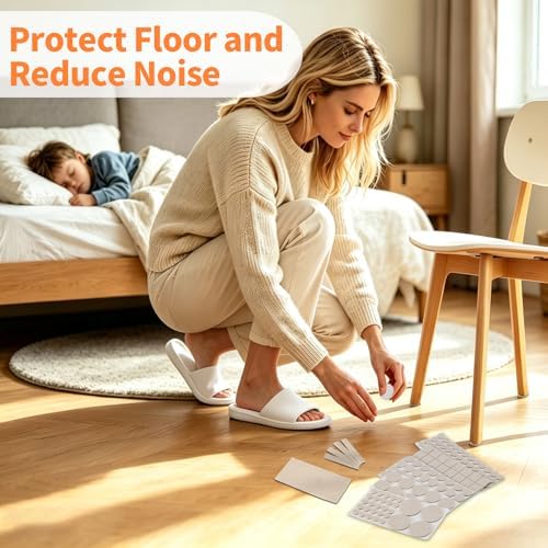 Felt Furniture Pads 400 Pieces, Furniture Pads for Hardwood Floors Beige