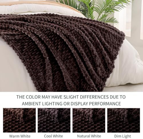 Exclusivo Mezcla 3D Fleece King Size Blanket for Bed, Coffee