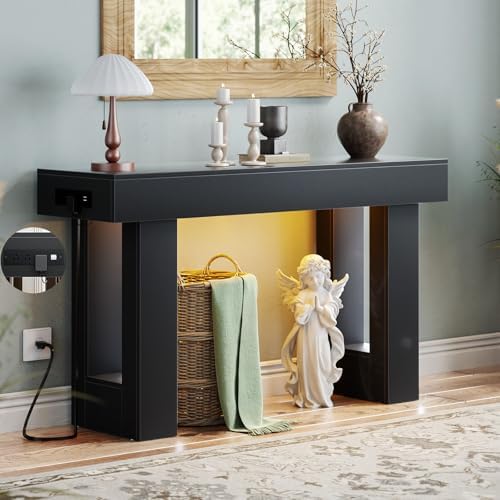 Unikito 47" Entryway Table with Sensor Light & AC Outlets with USB-C Ports